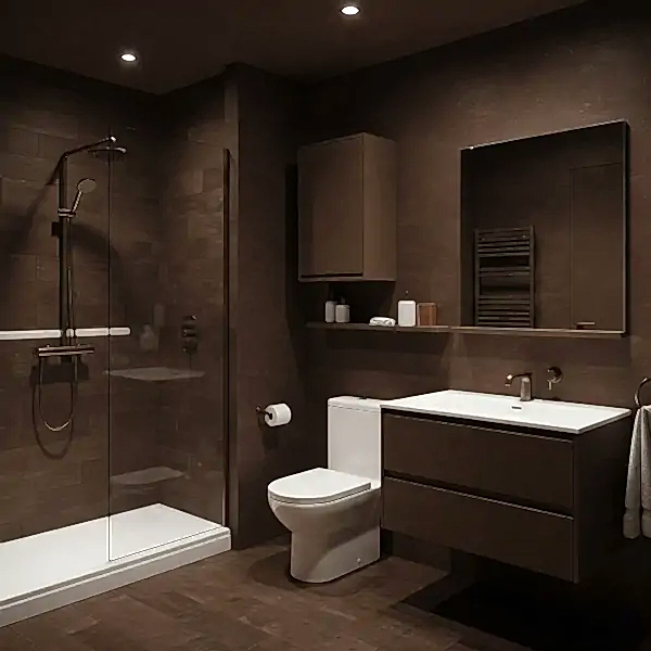 Kahverengi Banyo Dekorasyonu