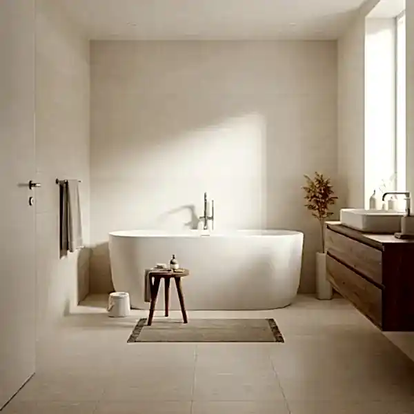 Krem Banyo Dekorasyonu